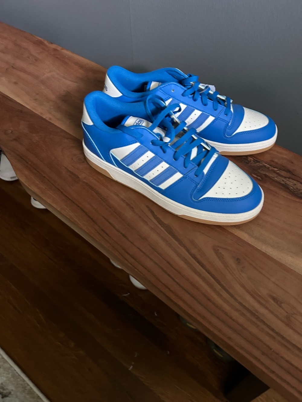 adidas Royal Blue & White Court Sneakers - Picture 4 of 5
